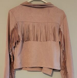 Soho Apparel Mauve Fringe Sweater 🌺